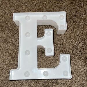 Letter E wall decor
